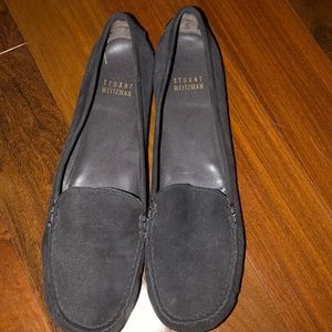Stuart Weitzman Black Suede Driving Moccasins 7.5
